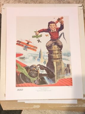 Vintage MAD Magazine 'Alfred as King Kong' Art Print - 823/1000